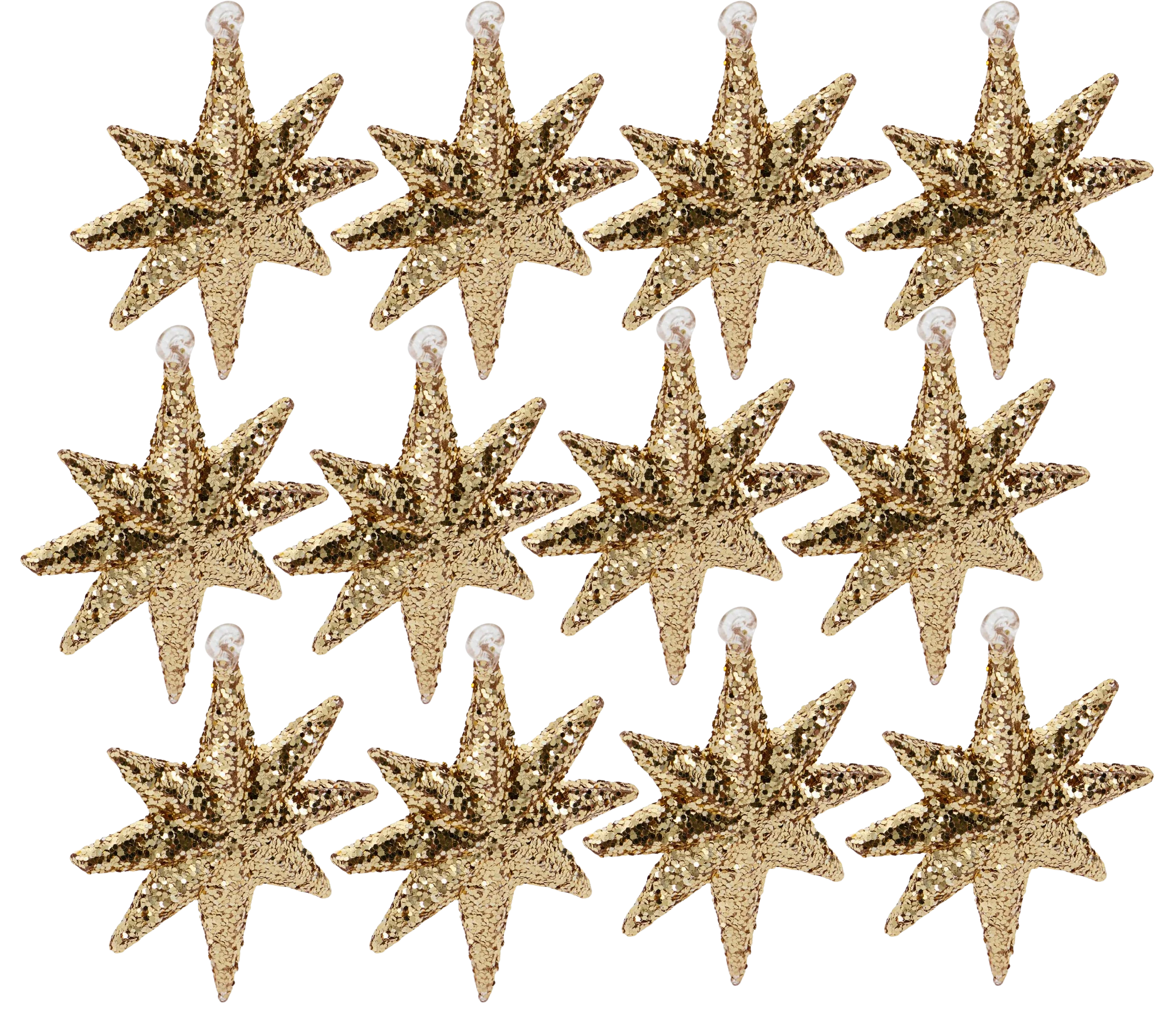 Ornament Chunky Brown with Glitter (12 Pack)