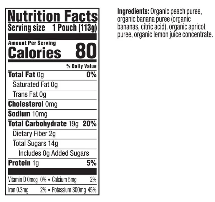 Peach, Banana & Apricot - Stage 2 Baby Puree (12 Pack) - Image 4