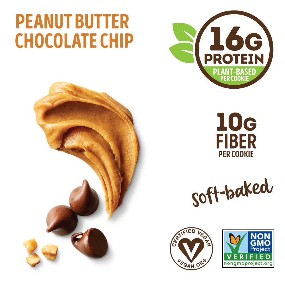 Peanut Butter Chocolate Chip Complete Vegan Cookies (4CT) - Image 4