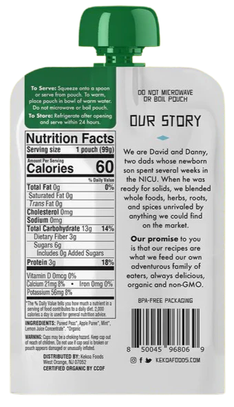 Peas & Mint Baby Food (6 Pack) - Image 3