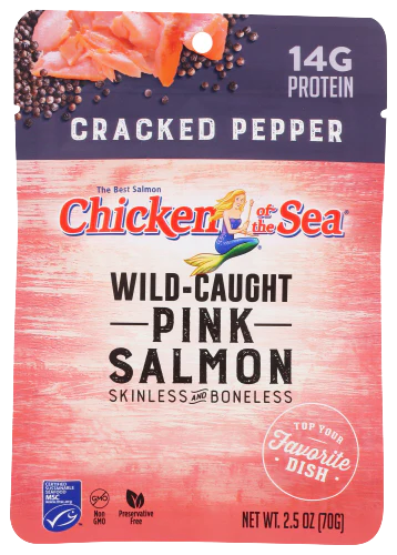 Wild Caught Pink Salmon With Cracked Pepper