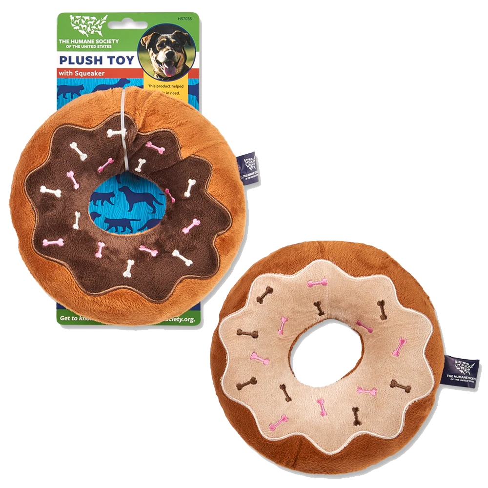 Plush Dog Toy Donut - Assorted Colors (1 CT) - Image 2