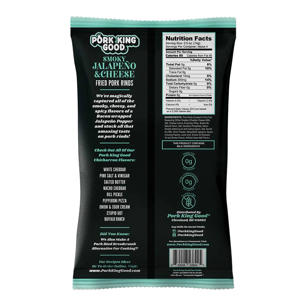 Pork King Good Smoky Jalapeno & Cheese Rinds (12 CT) - Image 4