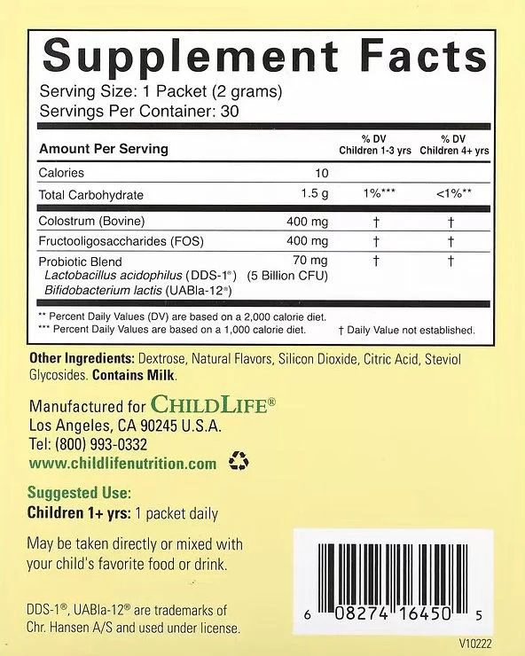 Probiotics w/ Colostrum Powder Packets (30 CT) - Image 2
