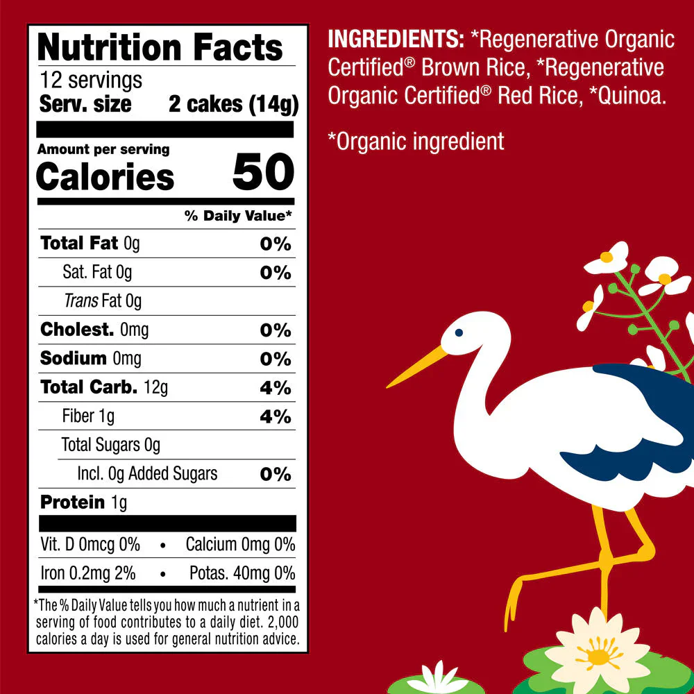 Organic Red Rice & Quinoa Brown Rice Cakes - Image 4