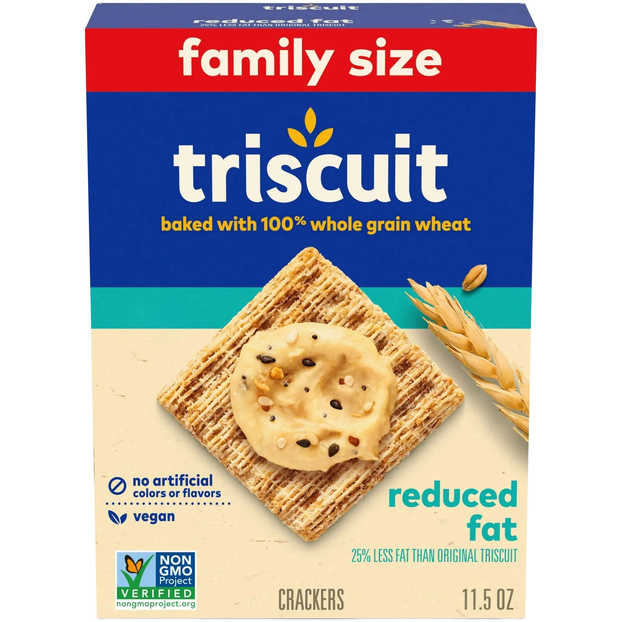 Reduced Fat Whole Grain Wheat Crackers