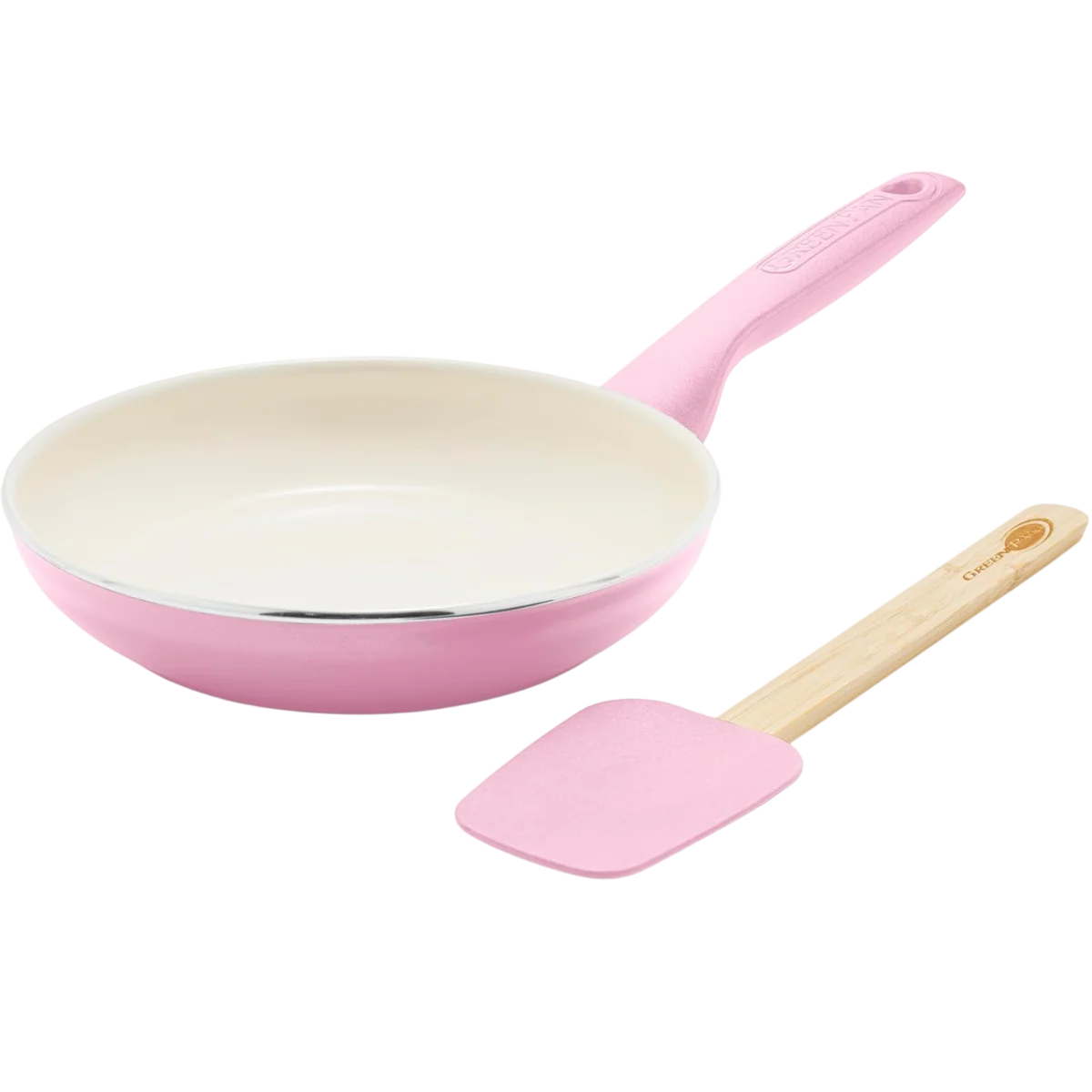 Rio Ceramic NS 8inches Fry Pan W/ Spatula - Pink