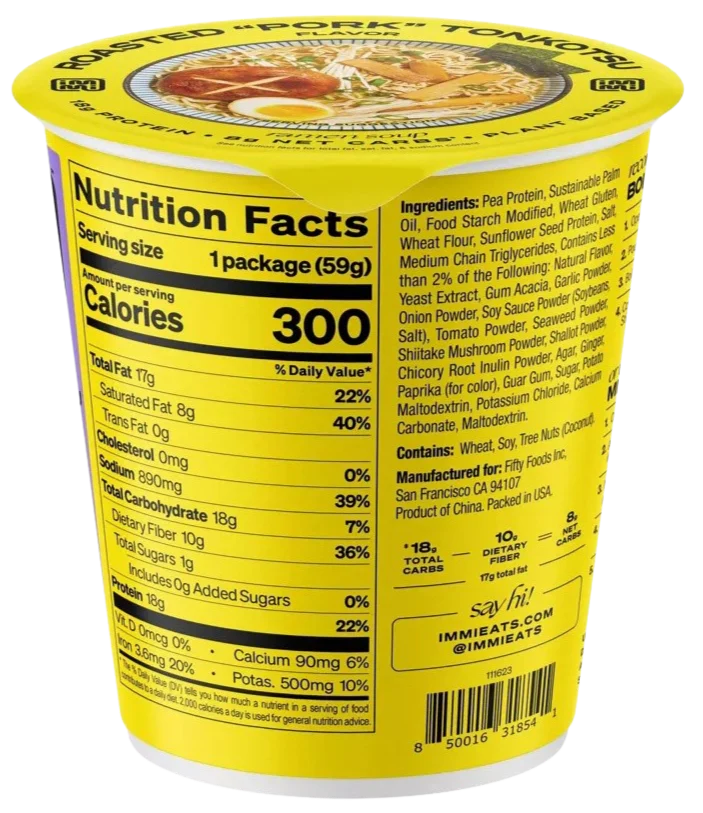 Roasted Plant Based Pork Tonkotsu Ramen Cup - Image 2