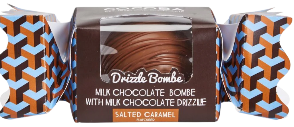 Salted Caramel Classic Hot Chocolate Cocoba Bombe in Gift Box