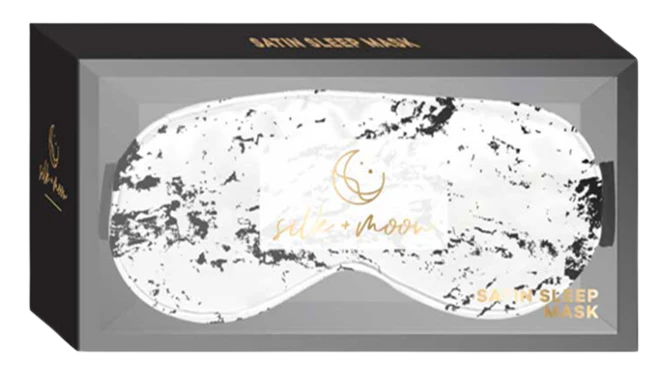 Satin Sleep Mask - Abstract Black and White