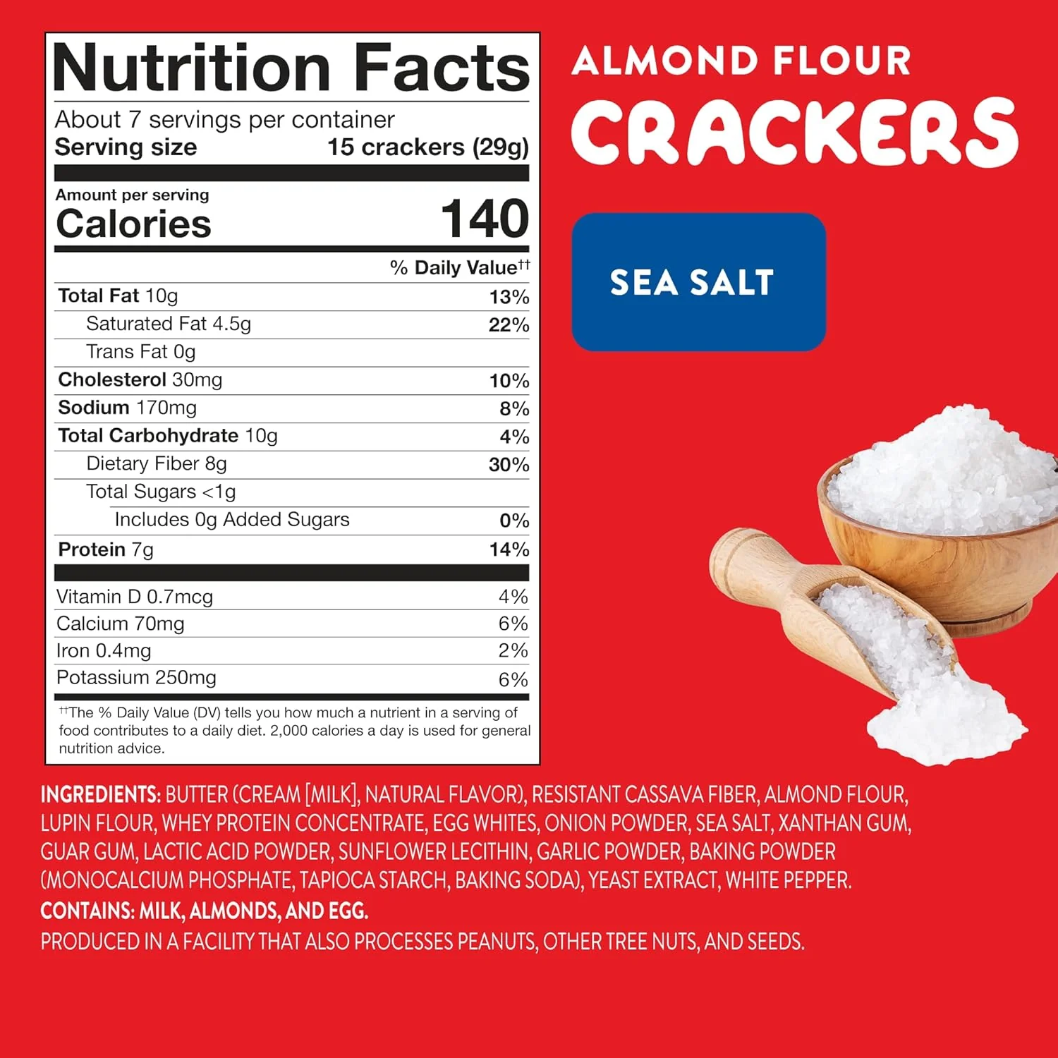 Sea Salt Almond Flour Crackers - Image 2