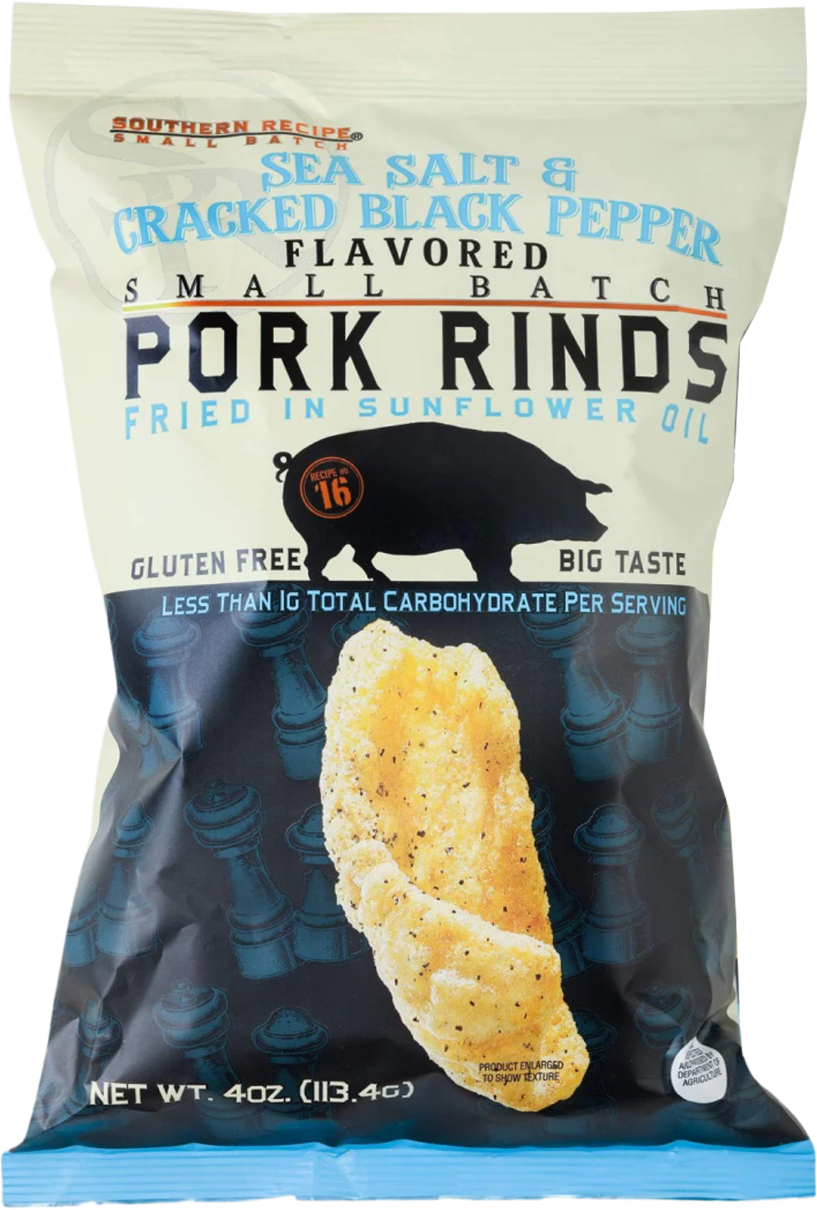 Sea Salt and Cracked Pepper Pork Rinds (6 Pack) - Image 2