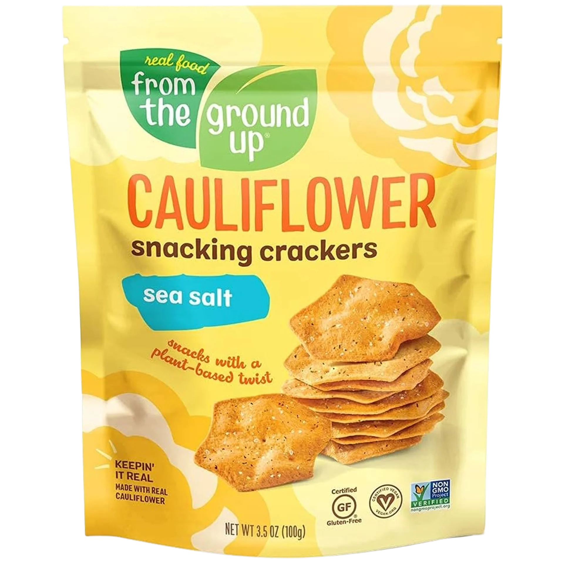 Sea Salt Cauliflower Snacking Crackers