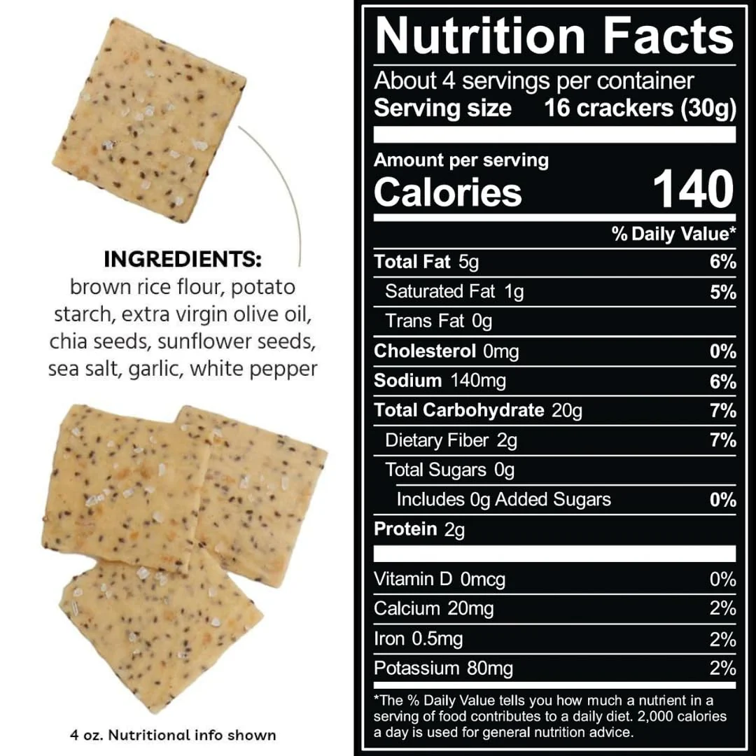 Sea Salt Chia Thin Crackers - Image 4