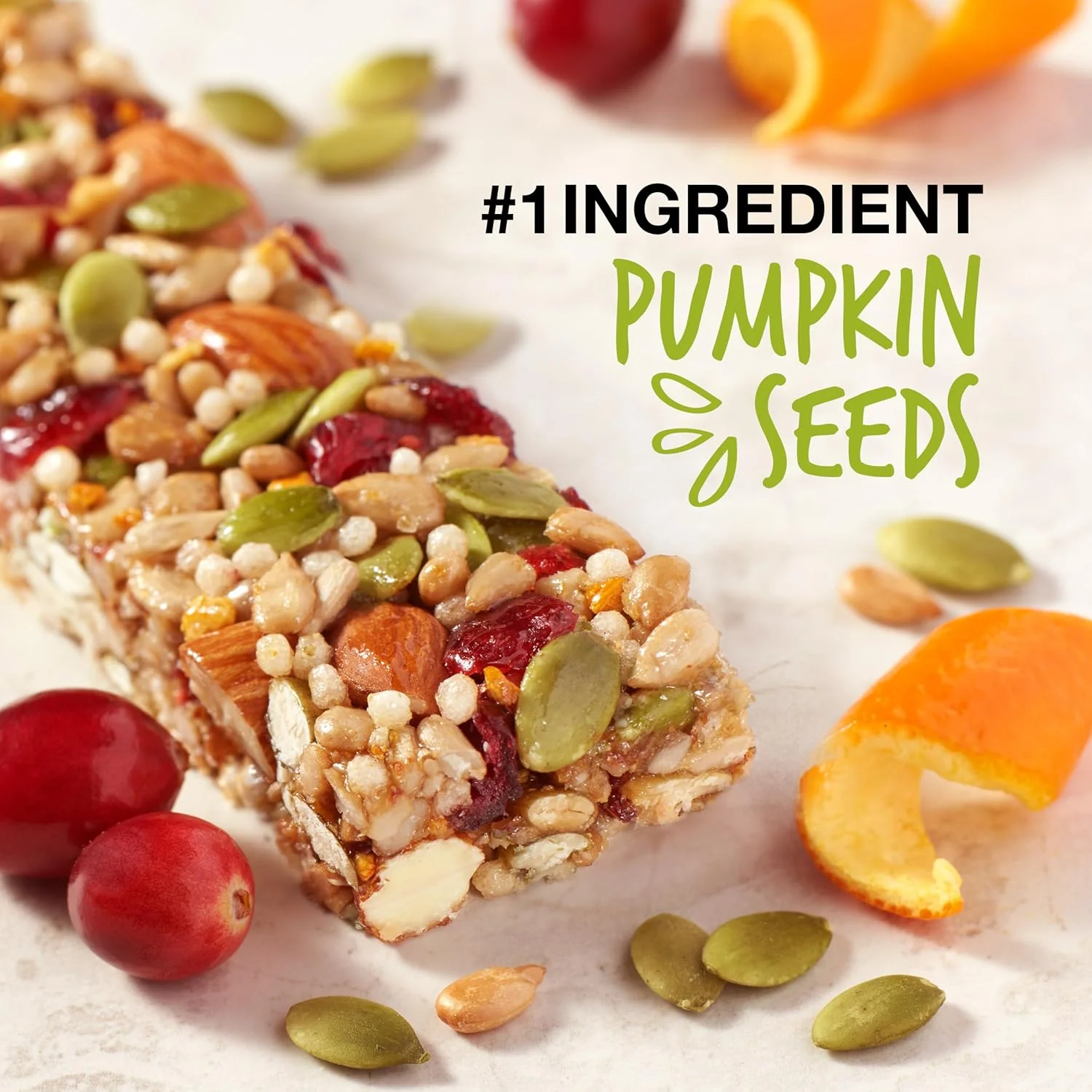 Seeds Fruit & Nuts Snack Bars - Orange Cranberry Pumpkin Seeds (6 CT) - Image 3