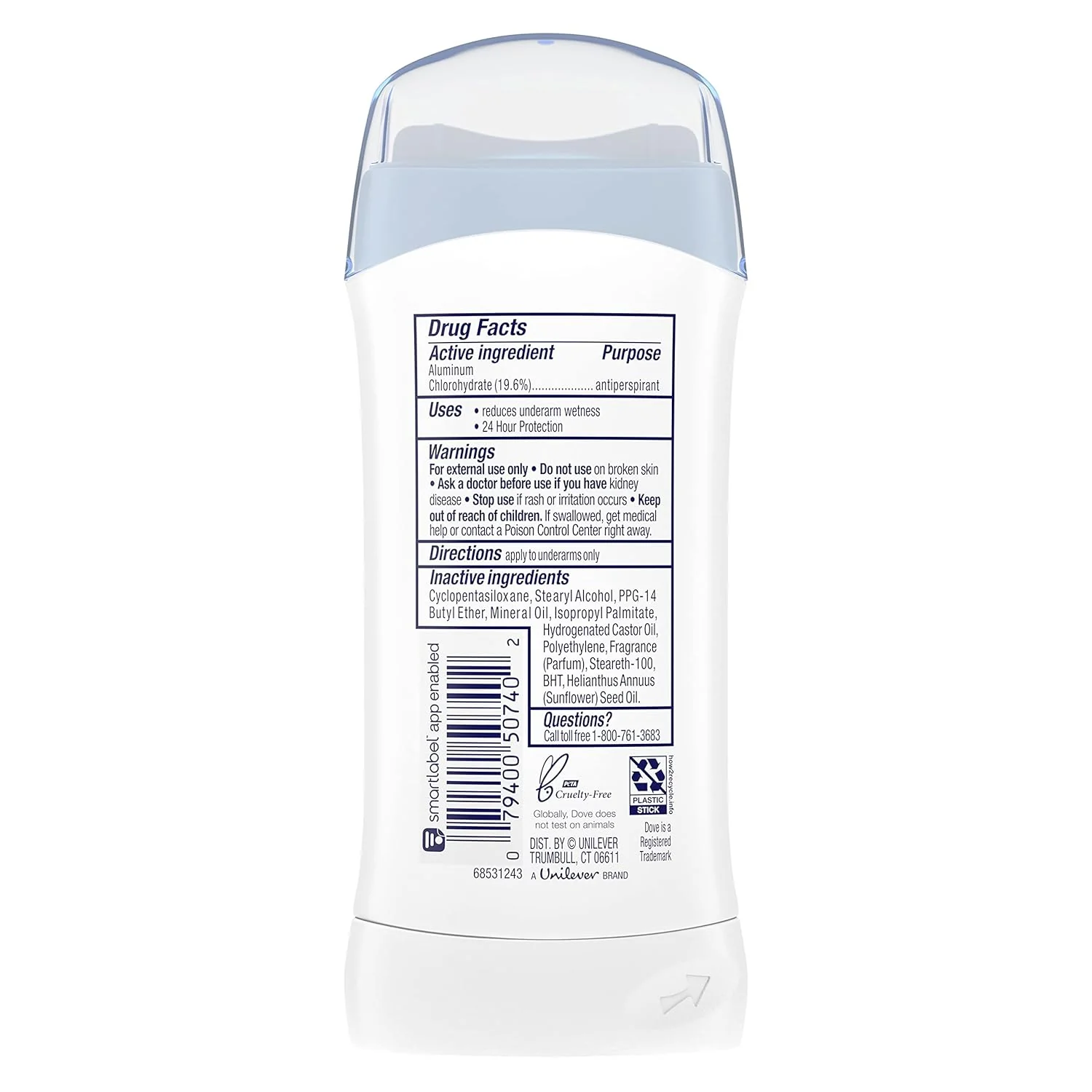 Sensitive Skin Invisible Solid Antiperspirant And Deodorant Stick - Image 2