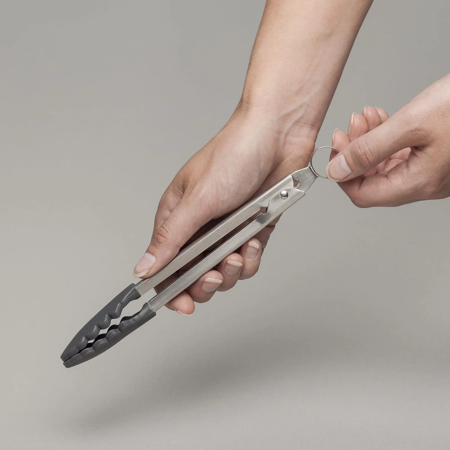 Silicone Cook's Tongs - Dark Grey - Image 5