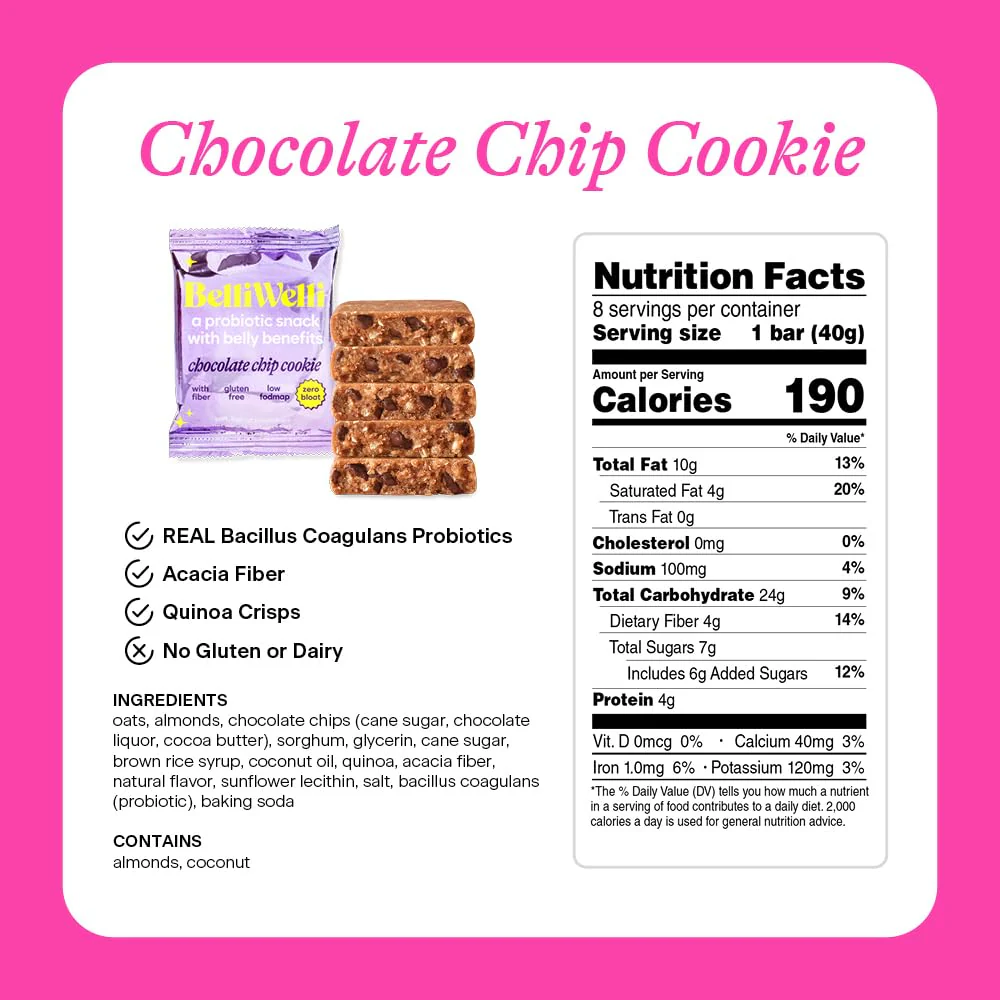 Chocolate Chip Cookie Snack bar (8 CT) - Image 4