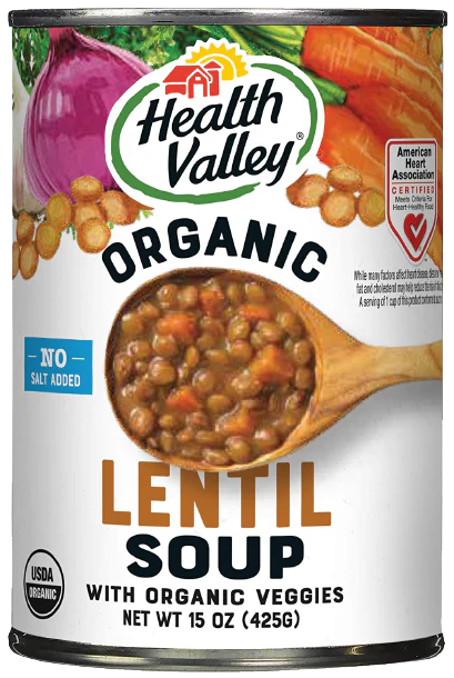 Soup Lentil No Salt Added