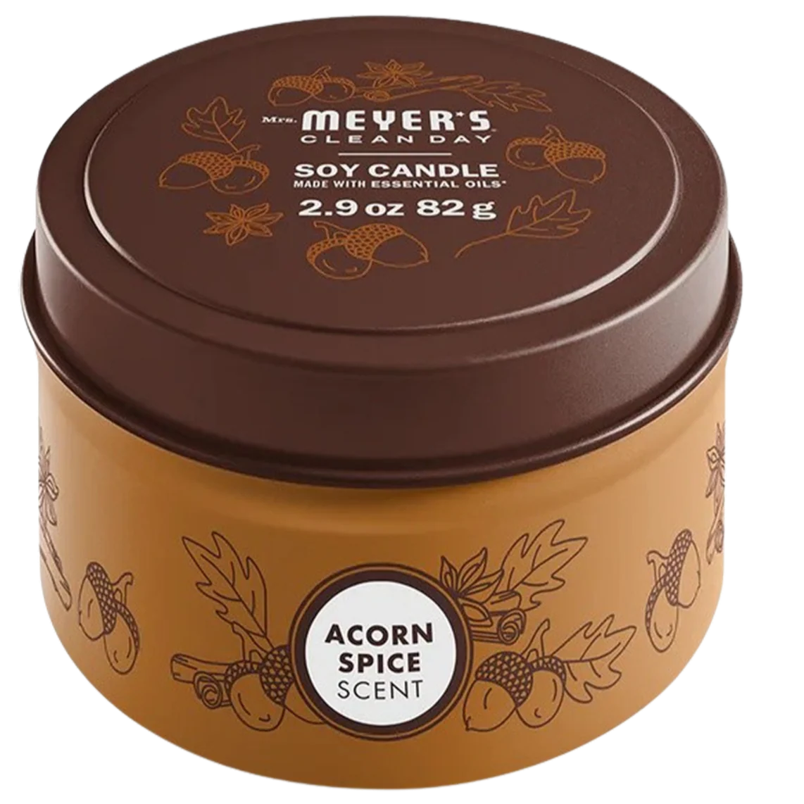 Soy Tin Candle Acorn Spice