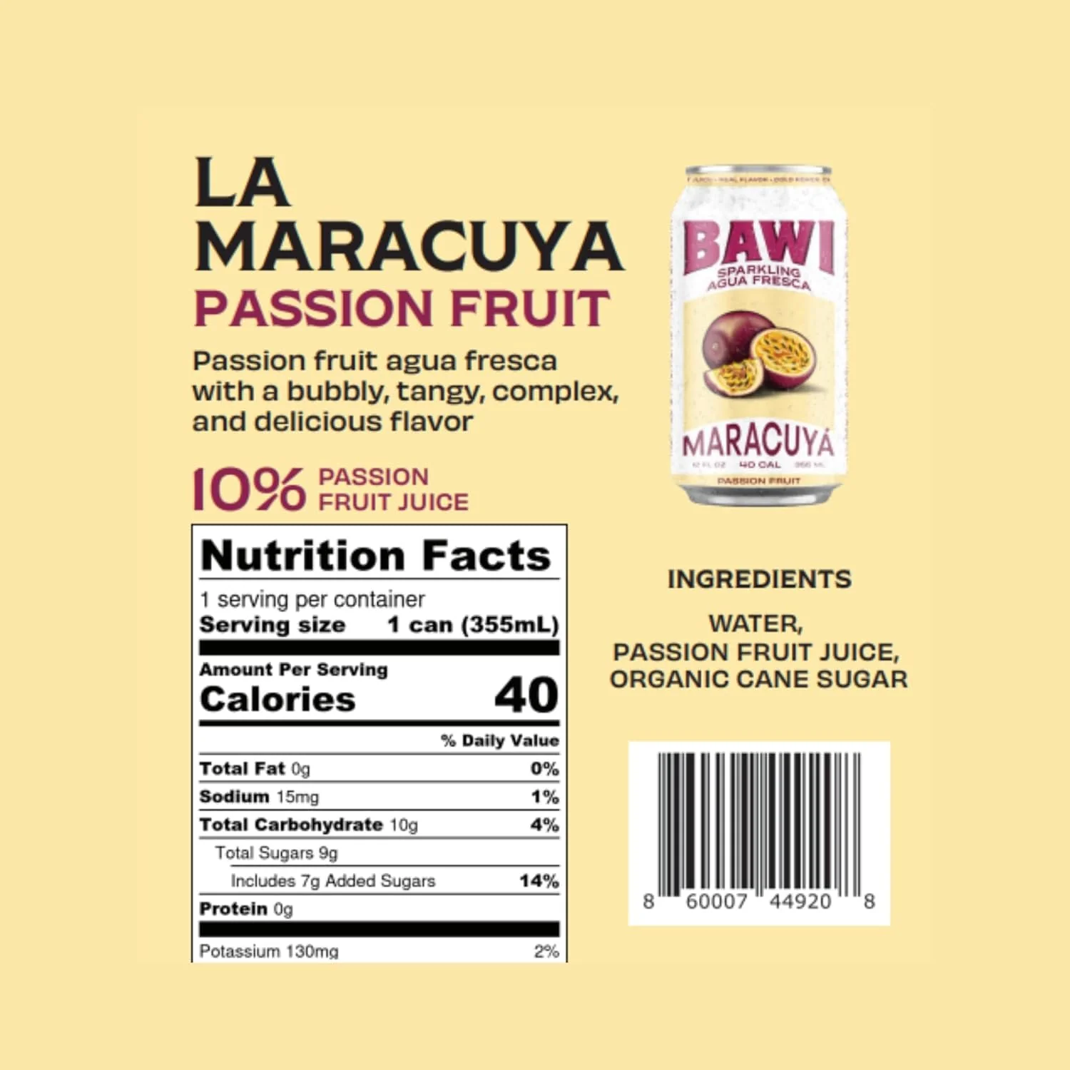 Sparkling Agua Fresca Maracuya - Passionfruit (4 Pack) - Image 5