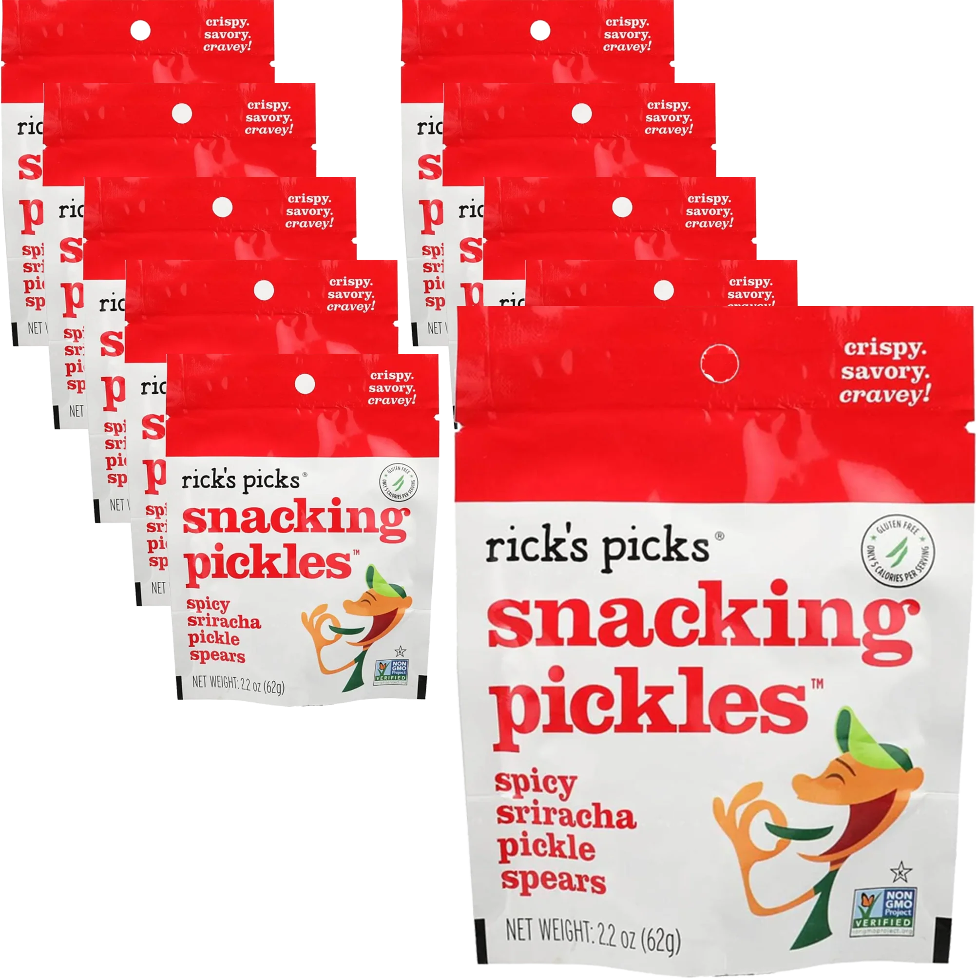 Spicy Sriracha Pickle Spears (12 Pack)