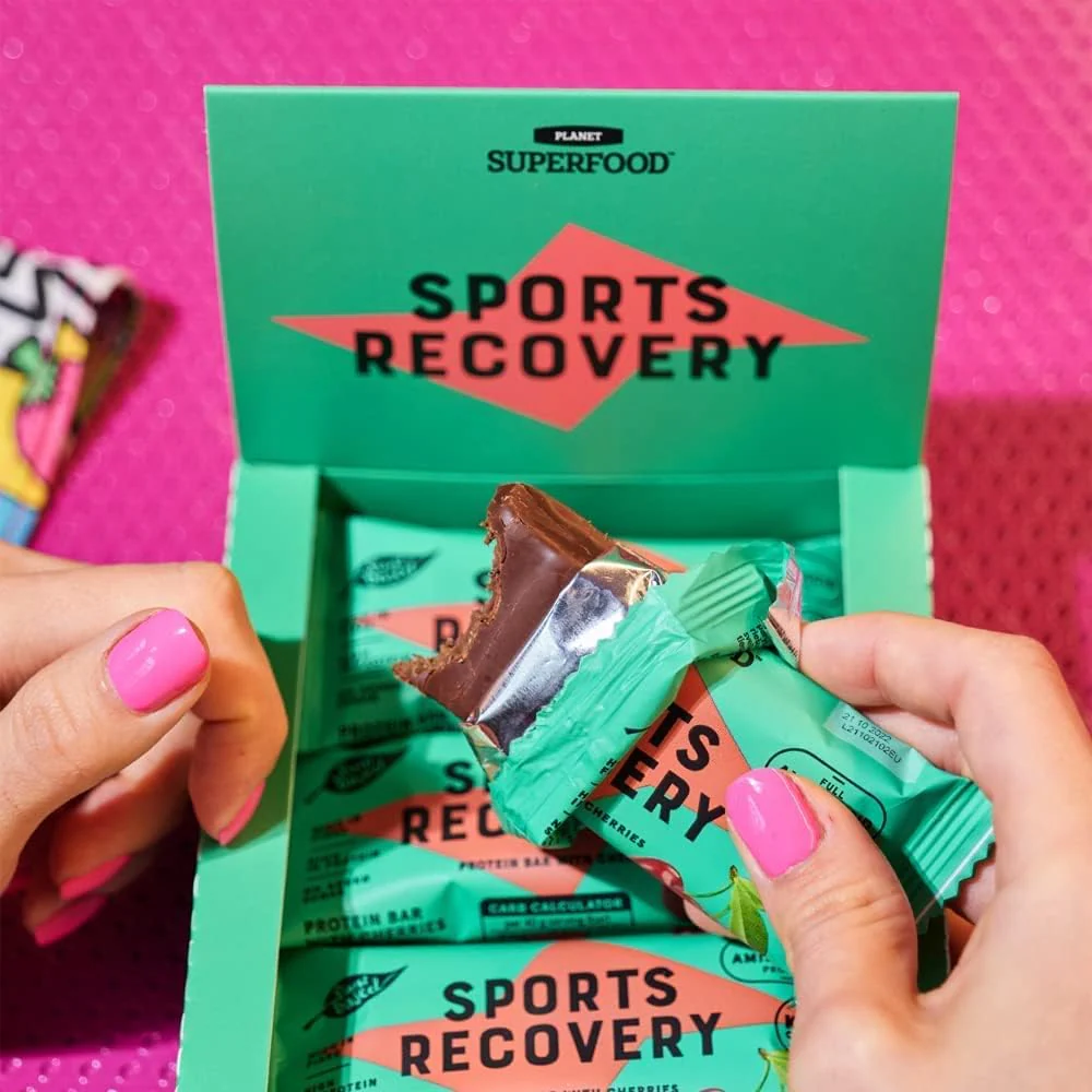 Planet Superfood Sports Recovery - Cherry Protein Bars (12CT) - Image 4