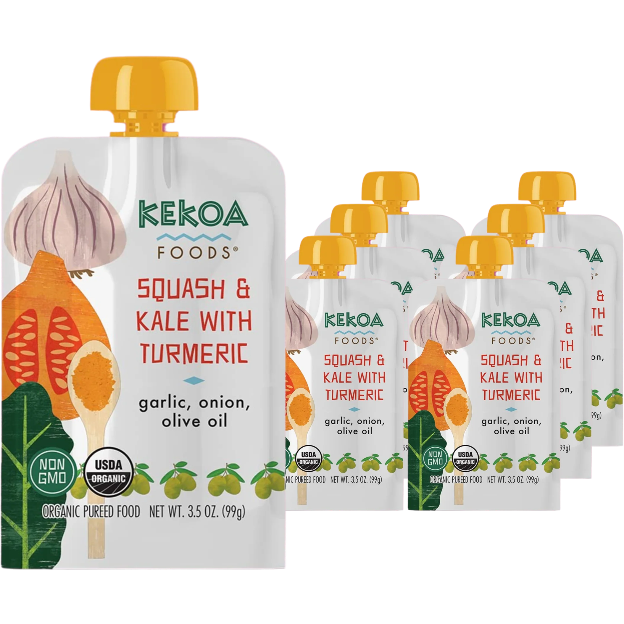 Squash & Kale with Turmeric Baby Food (6 Pack)