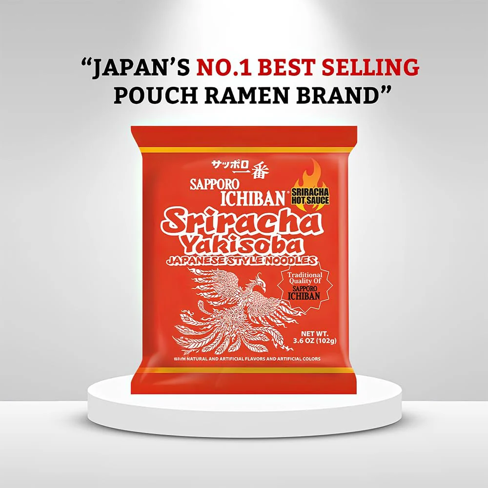 Sriracha Yakisoba Chow Mein Noodles (24 Packs) - Image 3