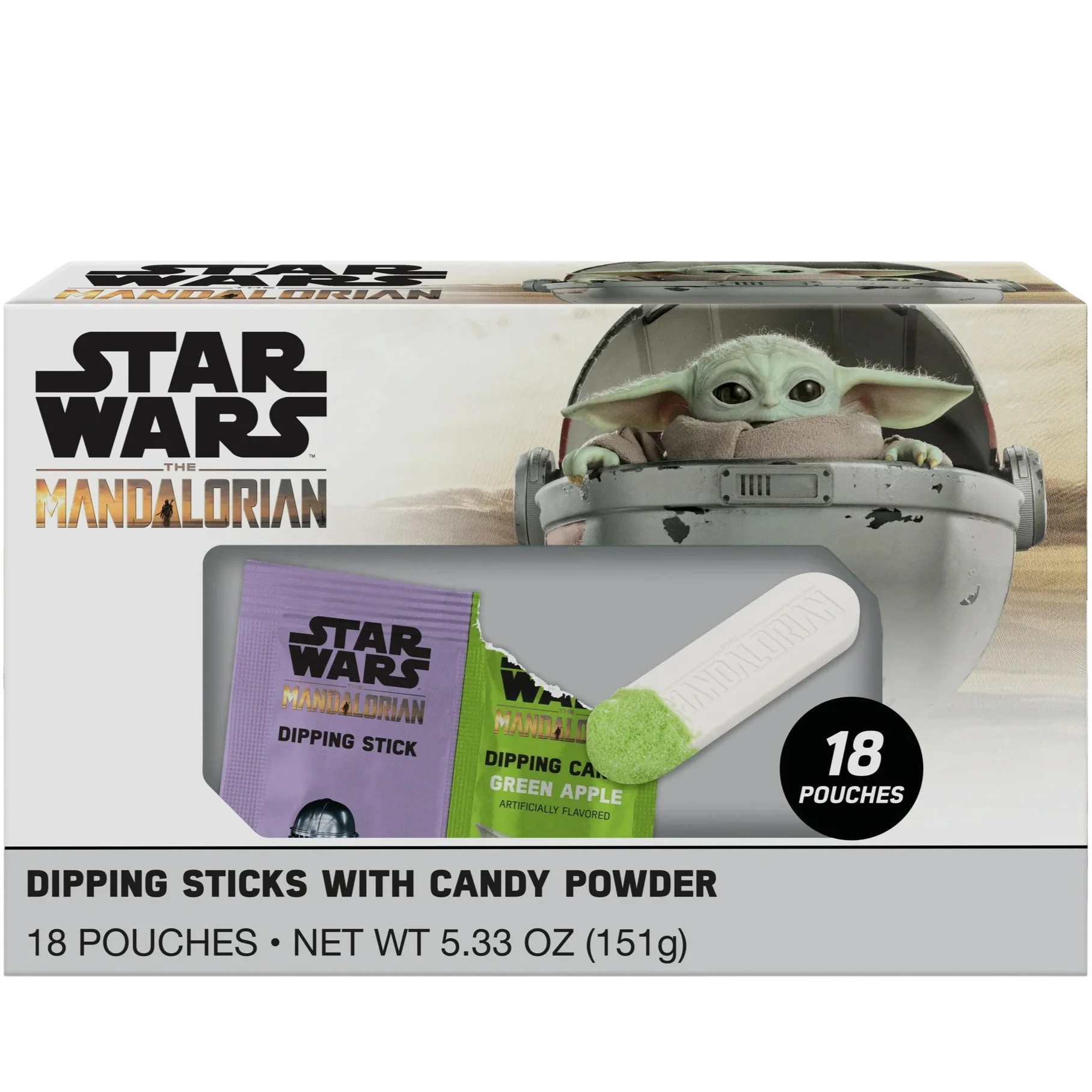 Star Wars The Mandalorian Dipping Sticks With Candy Powder (18 CT)