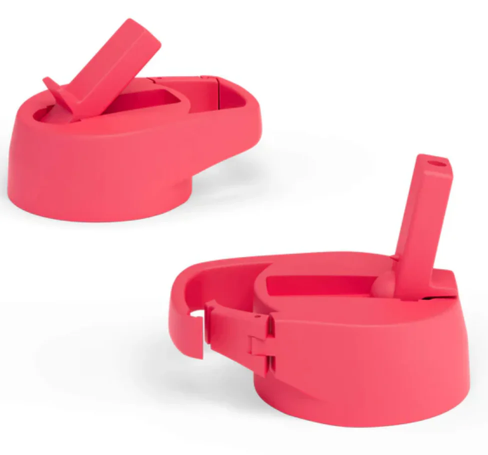 Straw Lid Set for Wide Mouth Bottles - Fuschia - Image 3