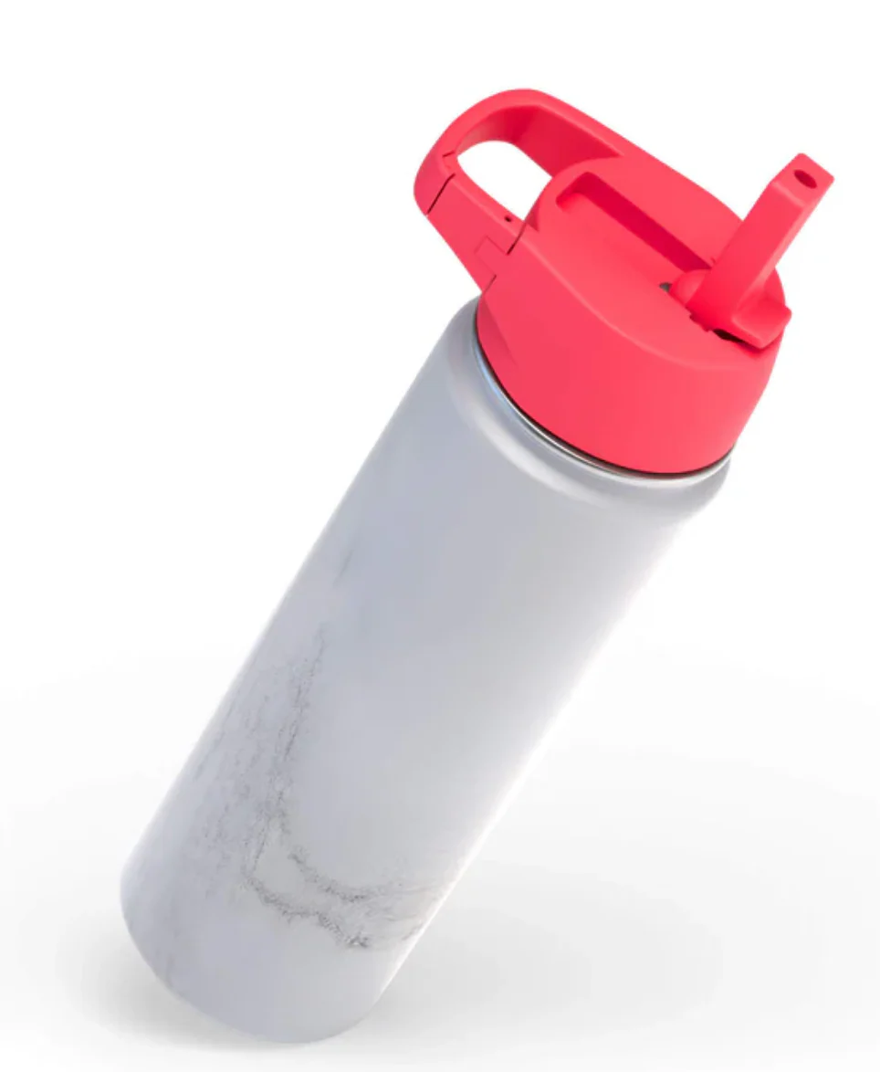 Straw Lid Set for Wide Mouth Bottles - Fuschia - Image 4