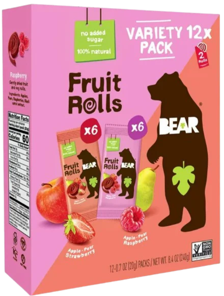 Strawberry Raspberry Fruit Rolls Variety Pack