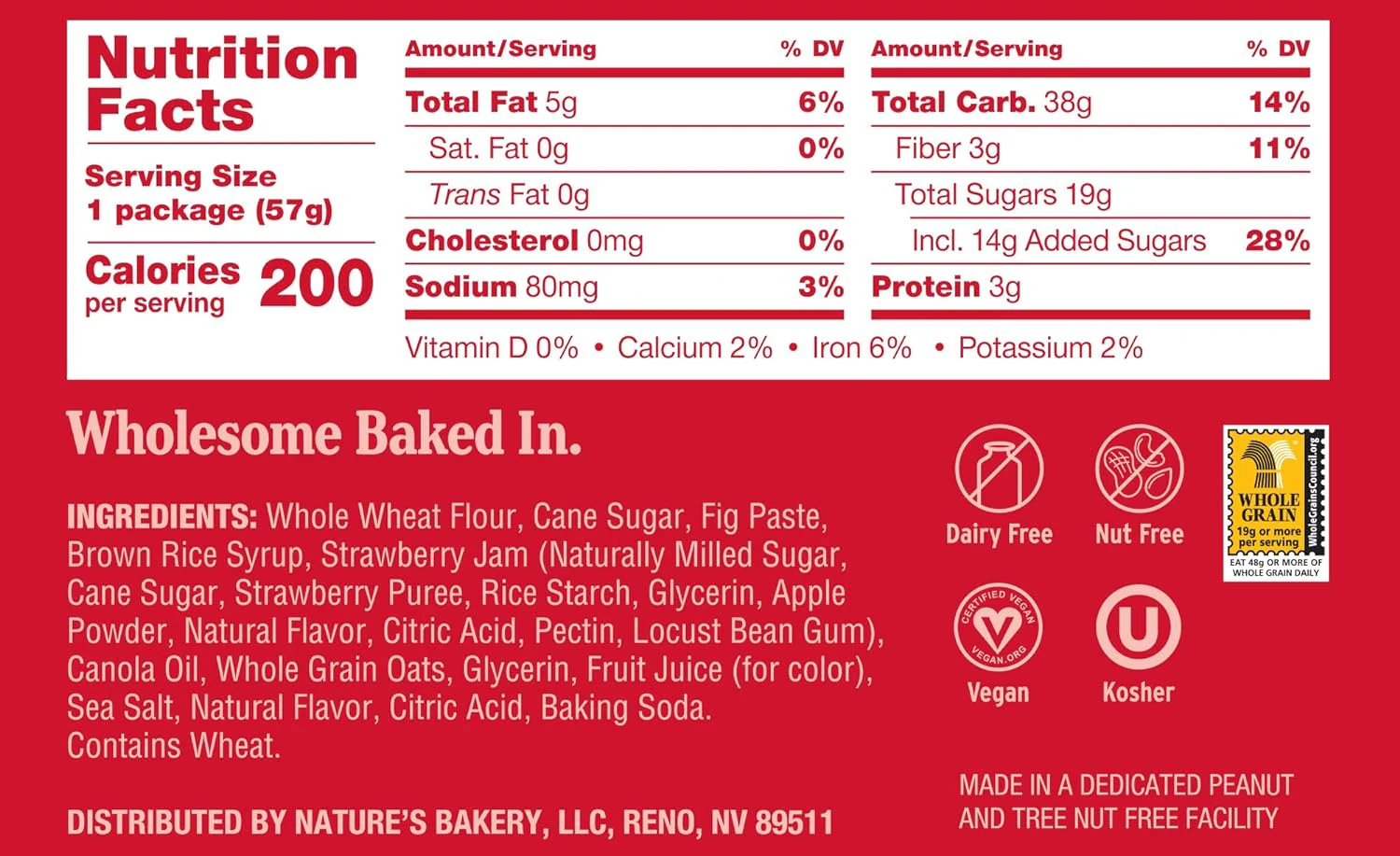 Strawberry Whole Wheat Fig Bar (12 CT) - Image 4