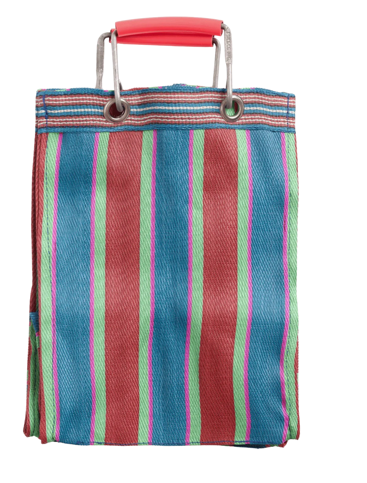 Stripe Tote Bag Rectangle D30 - Red x Blue
