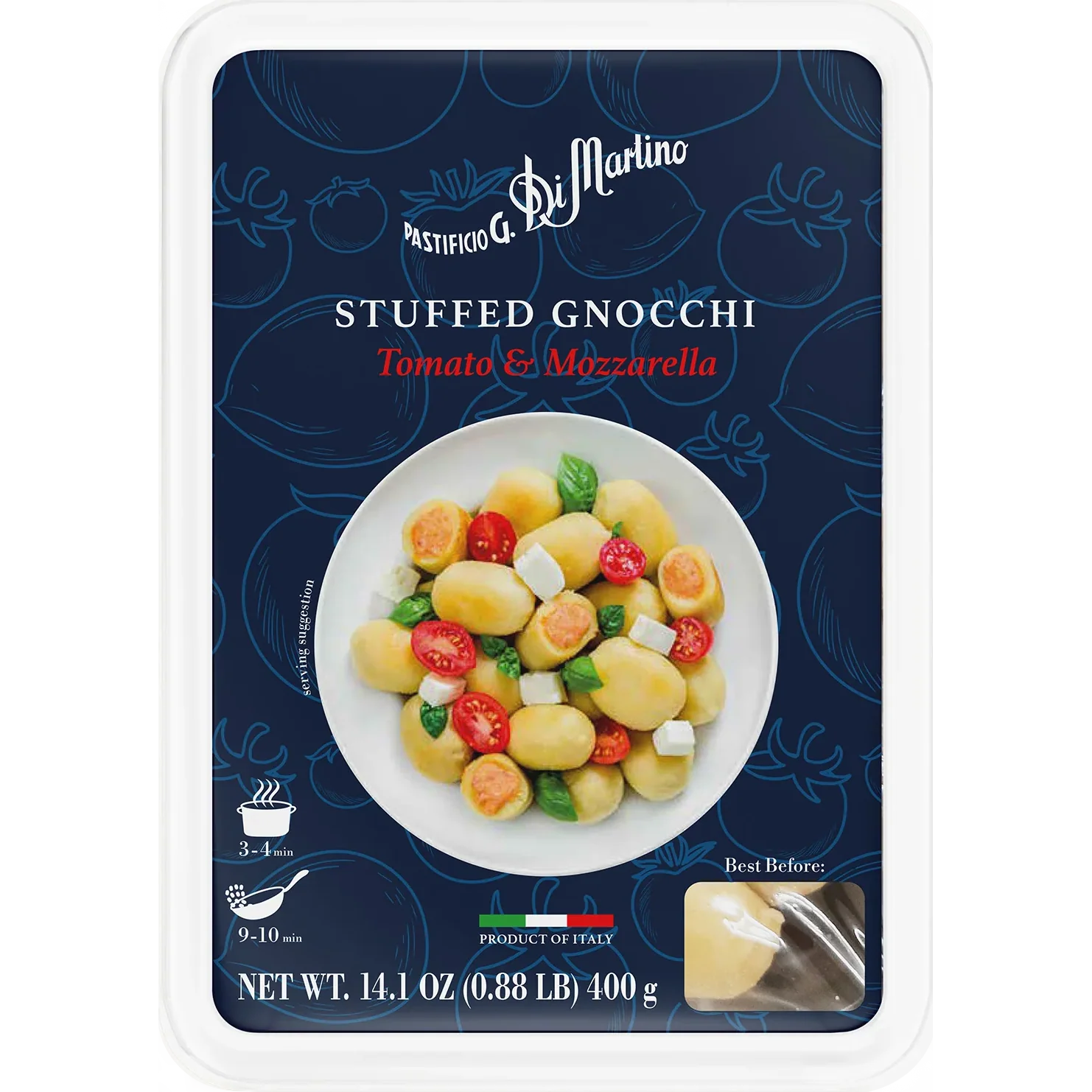 Stuffed Gnocchi with Tomato and Mozzarella