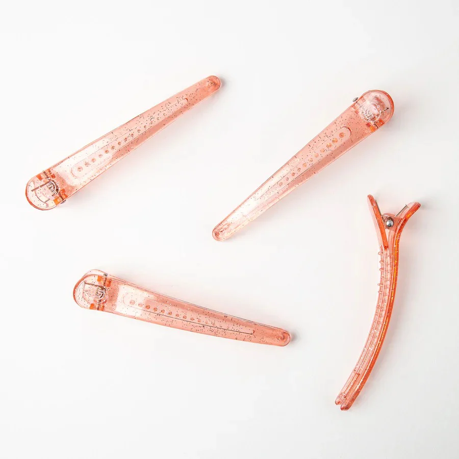 Styling & Sectioning Pro Hair Clips Orange (4 CT) - Image 5