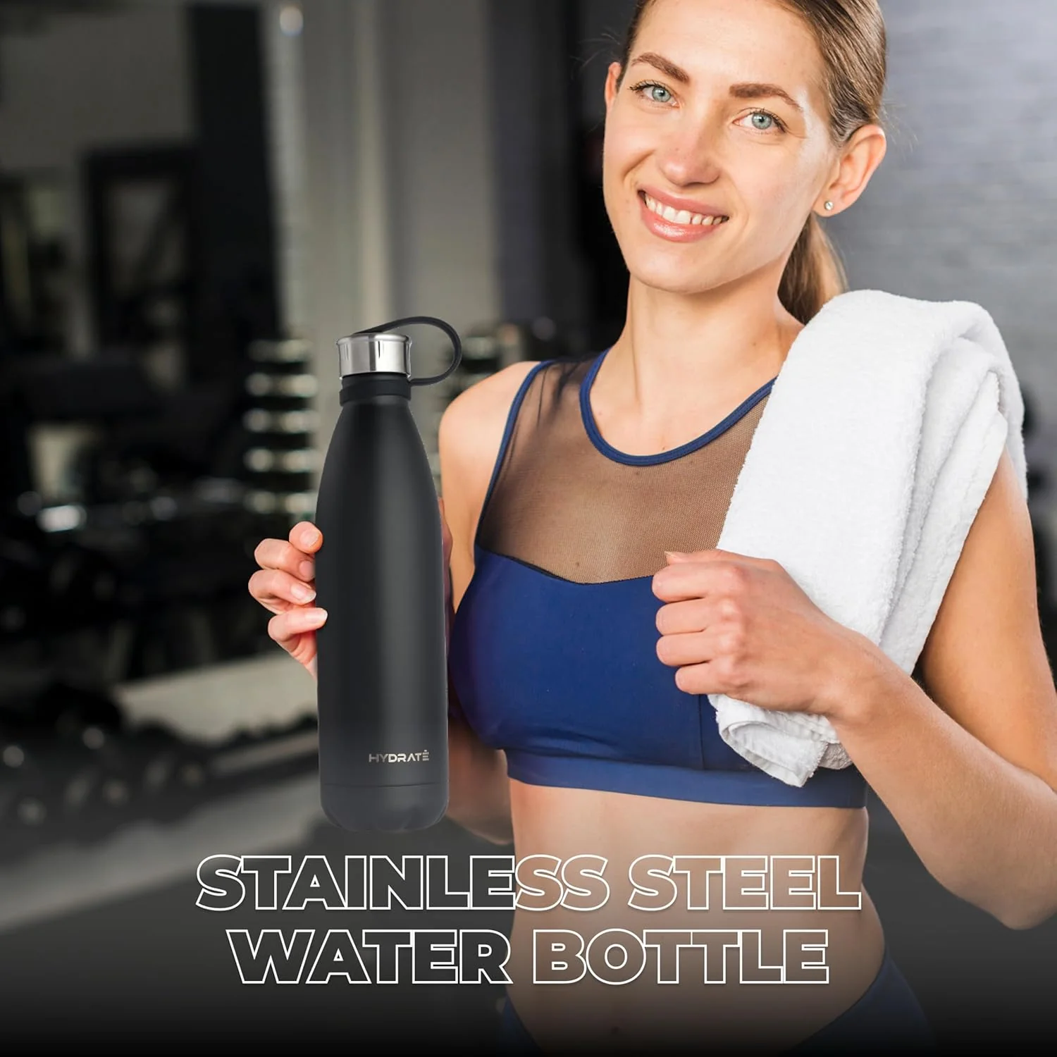 Super Insulated Stainless Steel Water Bottle - Carbon Black - 17 oz - Image 2