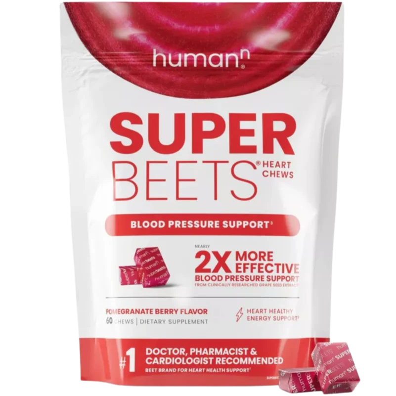 SuperBeets Heart Chews - Pomegranate Berry (60 CT)