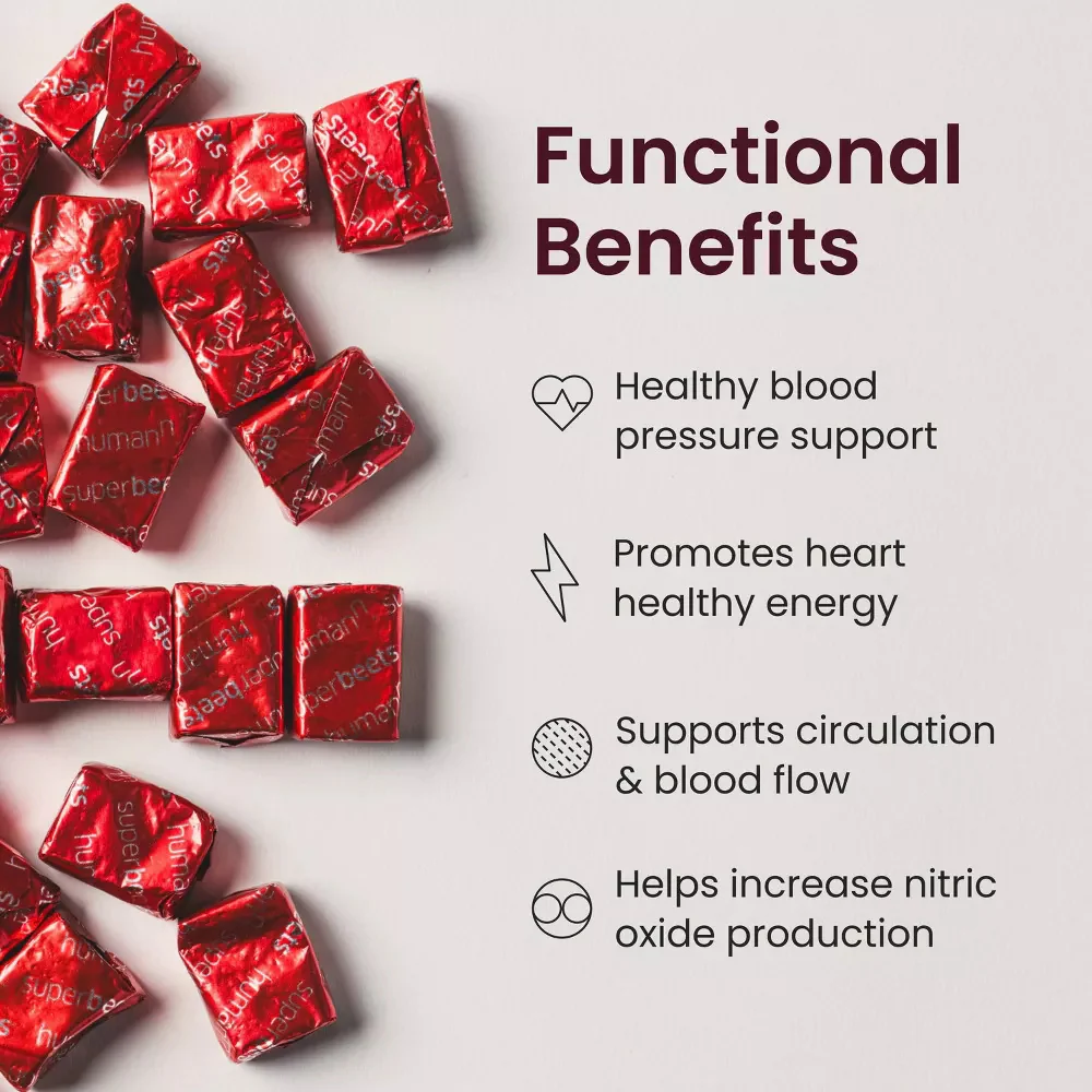 SuperBeets Heart Chews - Pomegranate Berry (60 CT) - Image 4
