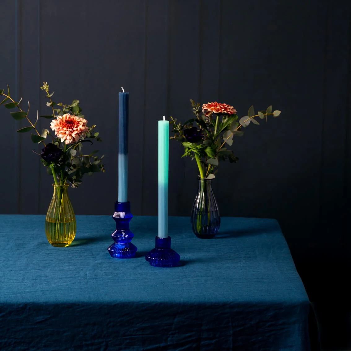 Cobalt Tapered Candle Holders (Set of 2) - Image 3