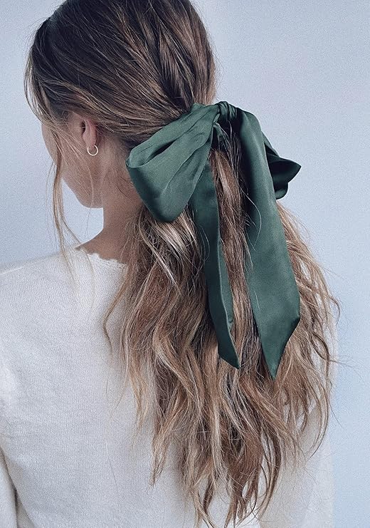 The Scrunchie + Scarf Set  - Emerald - Image 2