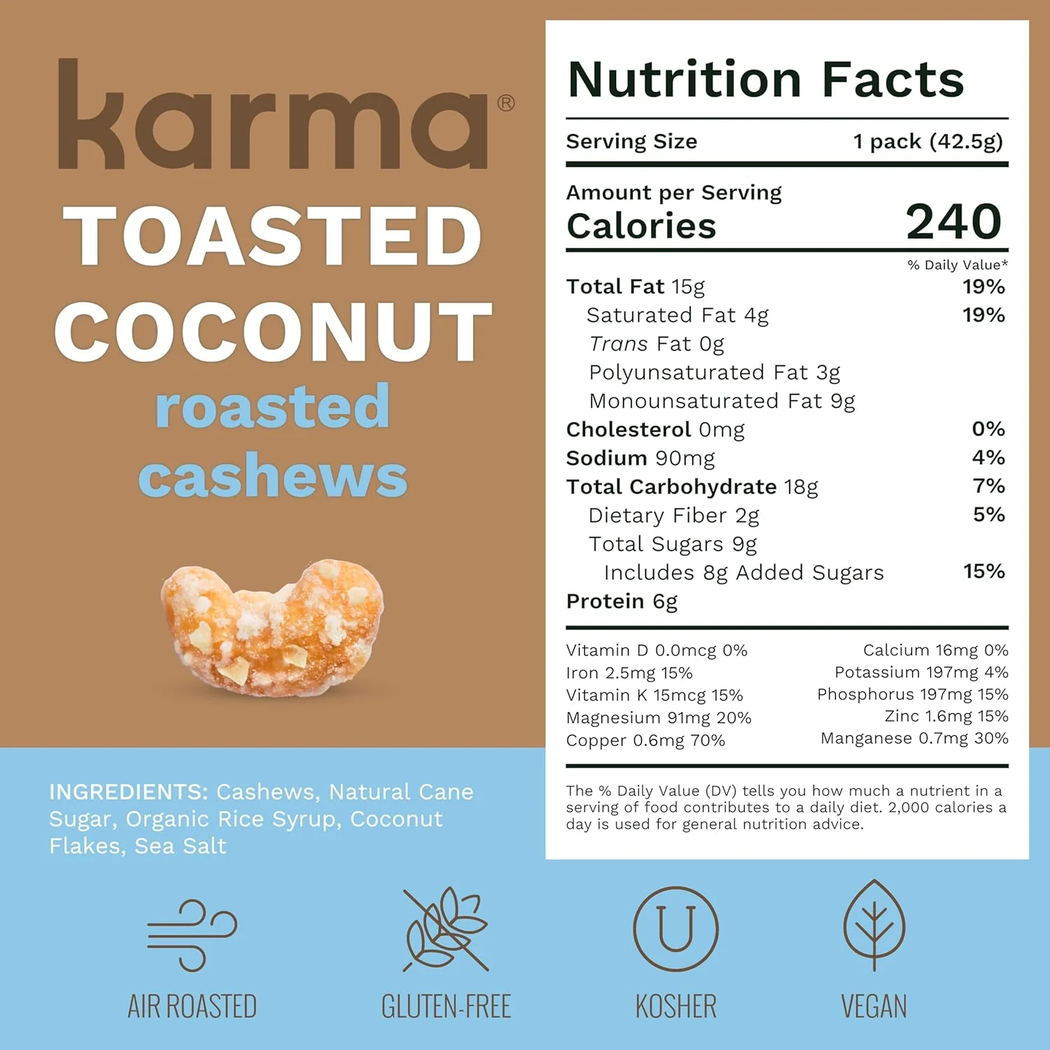 Toasted Coconut Roasted Cashews (12 CT) - Image 5