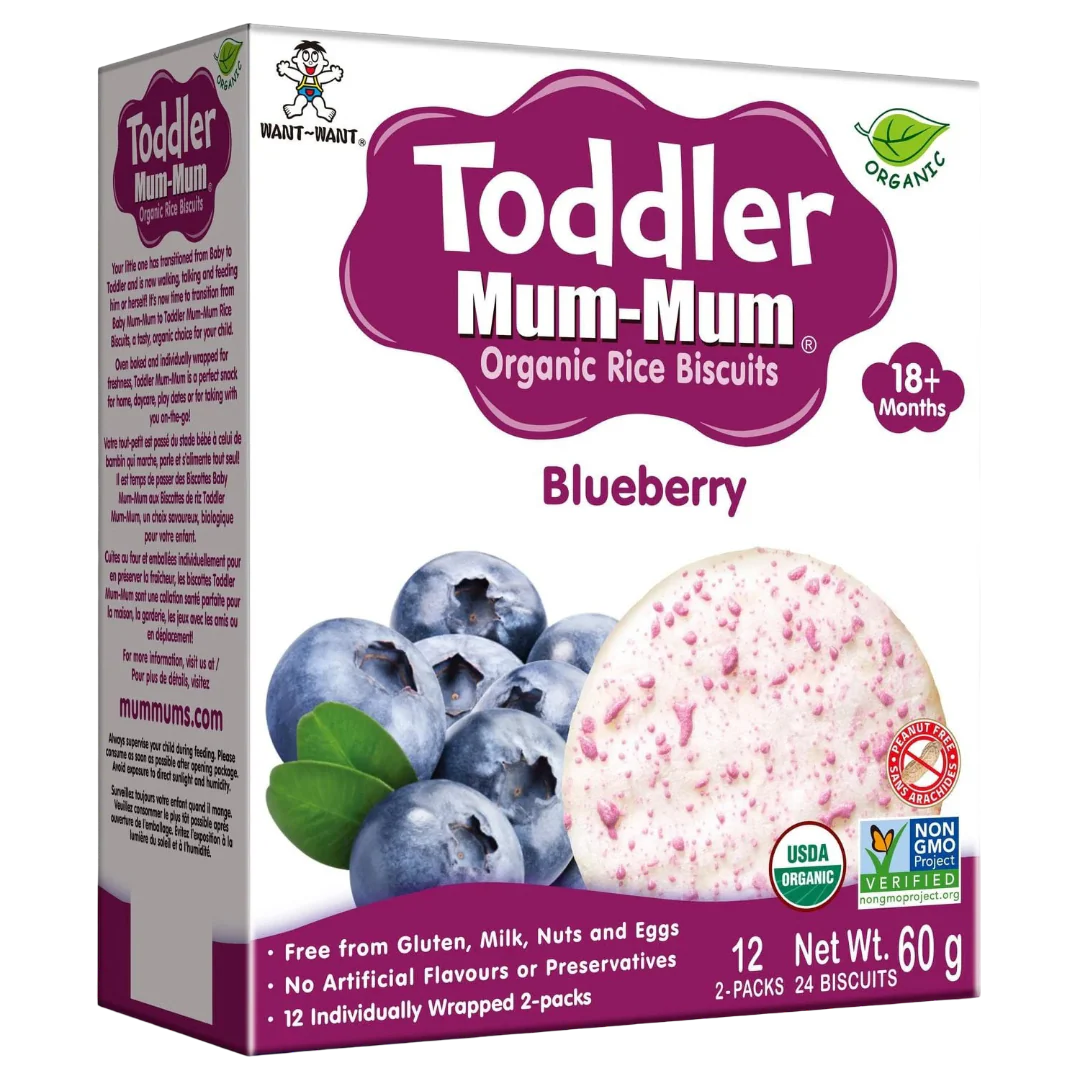 Toddler Mum-Mum Organic Blueberry Rice Biscuits