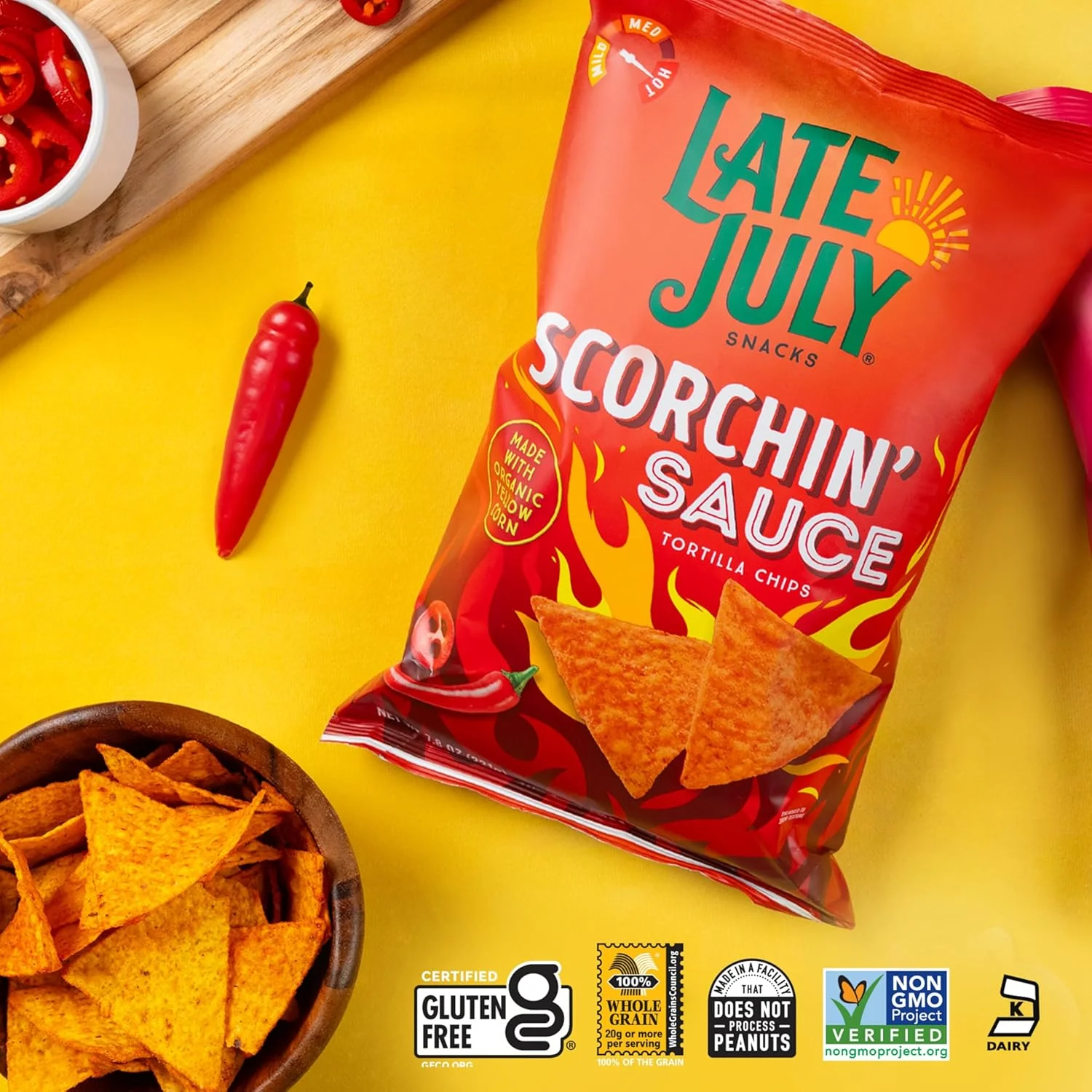 Tortilla Chips Made With Organic Yellow Corn Scorchin Sauce - Image 6