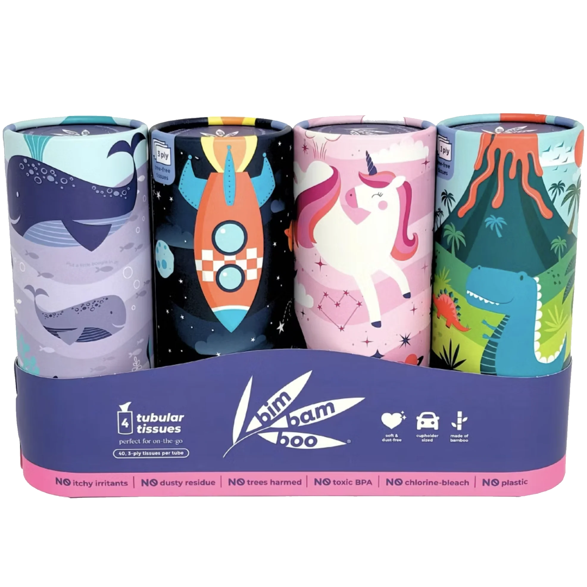 Tubular Facial Tissue 2ply (Set of 4)