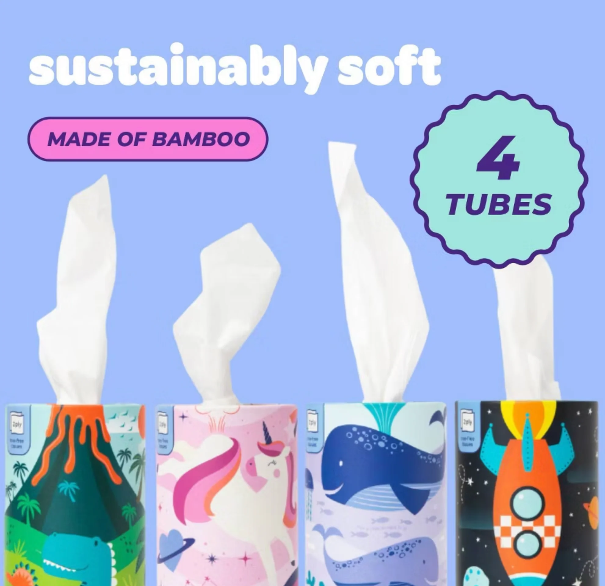 Tubular Facial Tissue 2ply (Set of 4) - Image 3