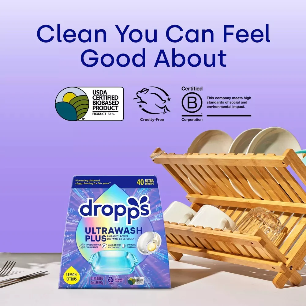 UltraWash Plus Biobased Power Dishwasher Pod - Lemon (40 CT) - Image 3