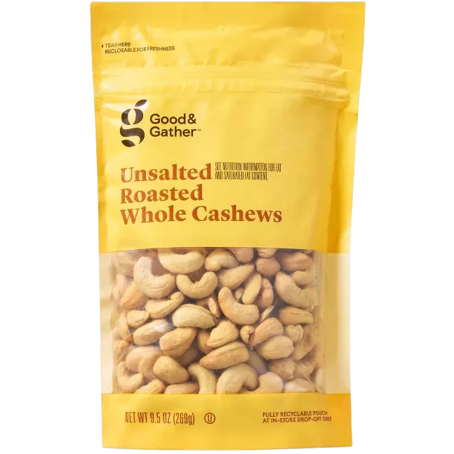 Unsalted Roasted Whole Cashews