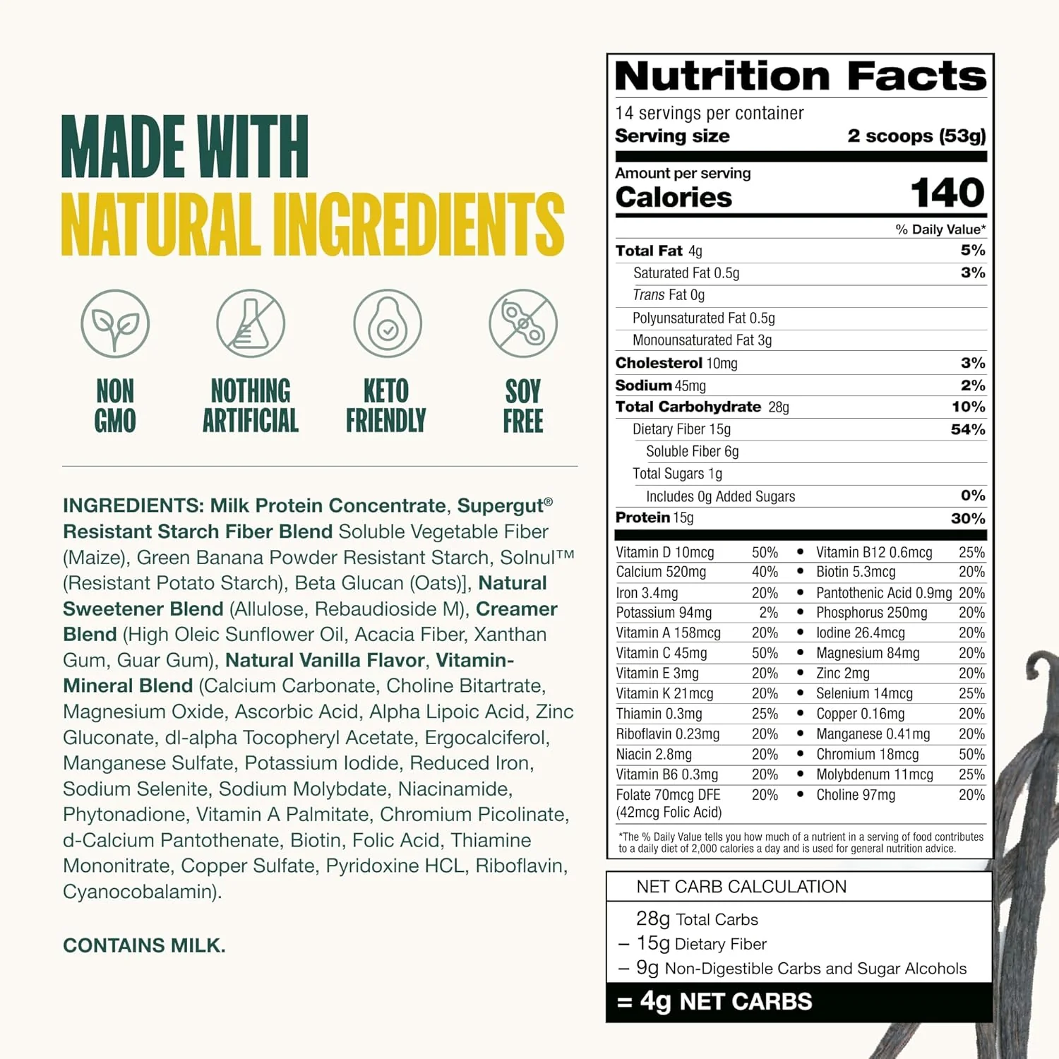 Vanilla The Gut Healthy Prebiotic Shake - Image 3